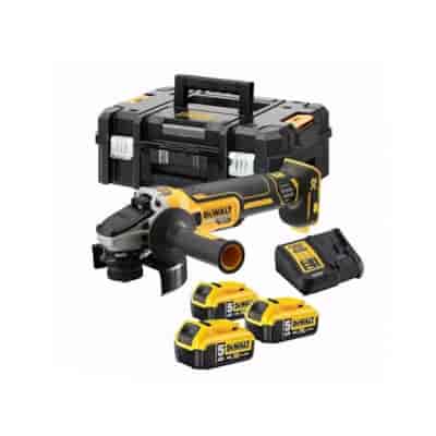 SZLIFIERKA KAT. AKU. 125MM 18V  DEWALT 3X AKKU 5,0 AH