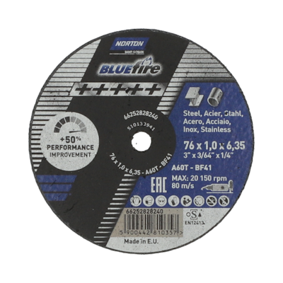 TARCZA T41  76/1,0/6,35 A60T-BF41  BLUEFIRE  NORTON
