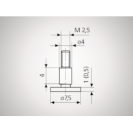 KONCOWKA TALERZYKOWA D=7,5MM/1,0MM 30 ENT