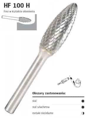 PILNIK OBROTOWY FLH FI  8 19/ 64 HA6 Z6 HM PLOMIENIOWY HF100H