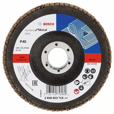 SCIERNICA TALERZ. 125/ 40 X431 STANDARD FOR METAL BOSCH