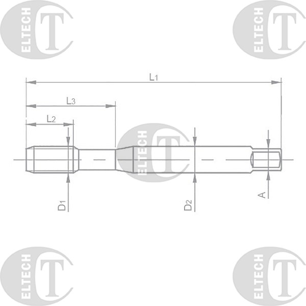 GWINTOWNIK M 8 DIN-371B (6H) HSSE 800 EL-CUT