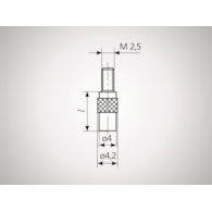 KONCOWKA POMIAROWA M2,5MM /8MM DLUGA