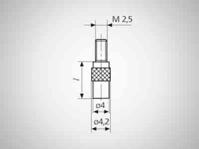 KONCOWKA POMIAROWA M2,5MM /8MM DLUGA