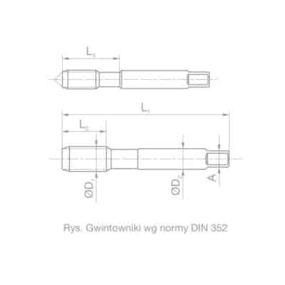 GWINTOWNIK M 3 NGMM/3-P DIN-352 (6HX) HSSE INOX EL-CUT