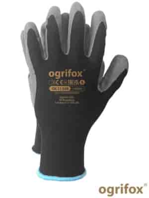 REKAWICE POWLEKANE OX-LATEKS BS - CZARNO-SZARE ROZM. 10