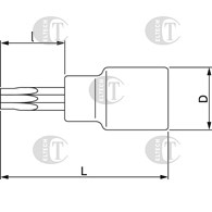 NASADKA  1/2 -TX40  TORX  BAHCO