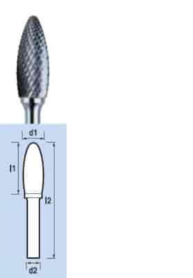 PILNIK OBROTOWY FLH FI  3  8/ 38 HA3 S HM PLOMIENIOWY
