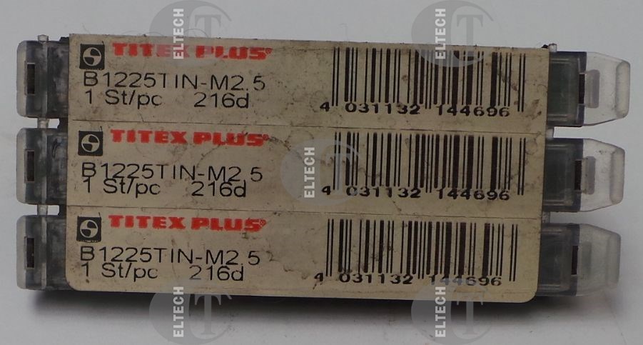 WYGNIATAK M 2,5 DIN-2174C (6HX) HSSE TIN B1225TIN