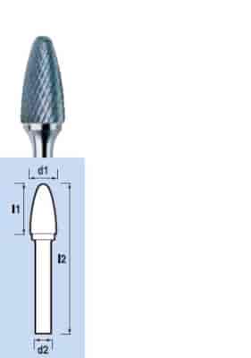 PILNIK OBROTOWY RBF FI  6 13/ 45 HA3 D HM OSTROLUKOWY ZAOKRAGLONY