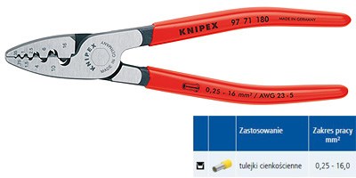 SZCZYPCE DO KONEKT.TULEJKI 0.5-16 MM2  KNIPEX