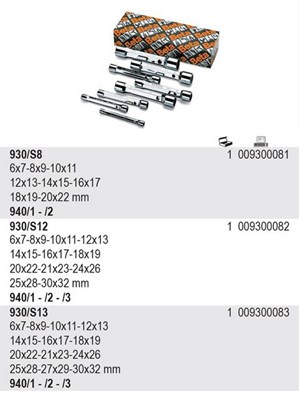 ZESTAW KLUCZ RUROWYCH 6-22MM (8 szt )   BETA