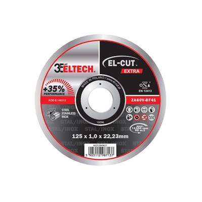 TARCZA T41 125/1,0/22 METAL/INOX 35LAT EL-CUT EXTRA