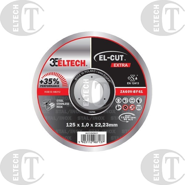 TARCZA T41 125/1,0/22 METAL/INOX 35LAT EL-CUT EXTRA