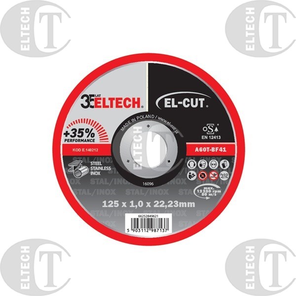 TARCZA T41 125/1,0/22 METAL/INOX 35LAT EL-CUT