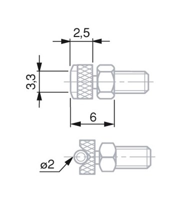 KONCOWKA POMIAR M2,5 SPEC. CYLINDR. FI2,00/3,3