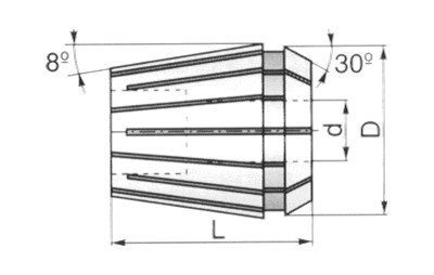 TULEJKA ER16 FI 9 - 8 DIN6499