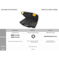 ZESTAW NARZEDZI DO GWINTOWANIA M3-M12 HSS CZB-29W