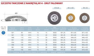 SZCZOTKA TARCZ.FI 110 Z NAKR.M14