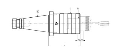 OPRAWKA DO GWINT.DIN 2080 M3-M12 L50 ISO40