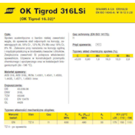DRUT FI 2.40/1000 316L-SI OK16.32 TIGROD
