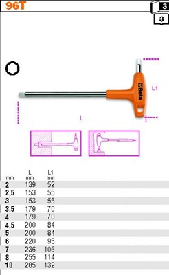KLUCZ TRZP. Z REKOJESCIA  2.5MM   BETA