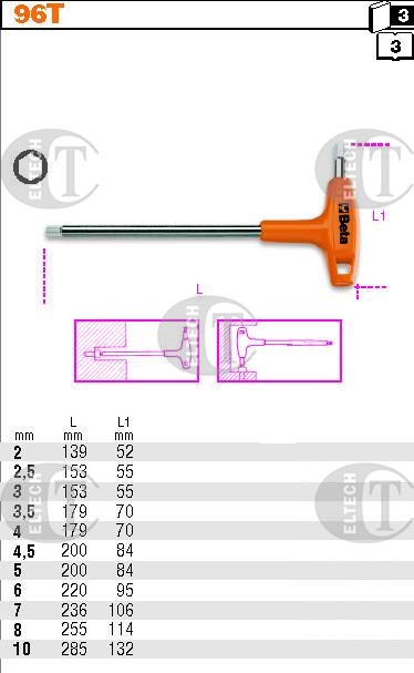 KLUCZ TRZP. Z REKOJESCIA  2.5MM   BETA