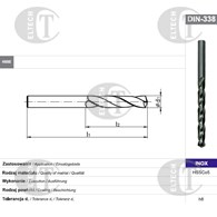 WIERTLO NWKA FI 10,20  87/133MM HSSE SZL. INOX