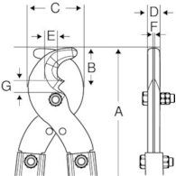 NOZYCE DO KABLI 800 MM   BAHCO