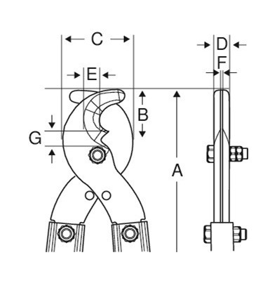 NOZYCE DO KABLI 800 MM   BAHCO