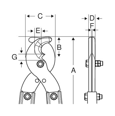 NOZYCE DO KABLI 800 MM   BAHCO