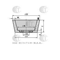 TARCZA T1112 150/120 × 50/ 5/8  - W40E20K54 95A16Q6B97