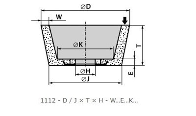 TARCZA T1112 150/120 × 50/ 5/8  - W40E20K54 95A16Q6B97