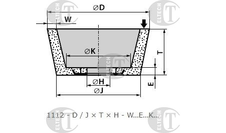 TARCZA T1112 150/120 × 50/ 5/8  - W40E20K54 95A16Q6B97