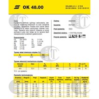 ELEKTRODA OK 48.00 2.50/0.7 /KARTON 6.3KG/ L-350