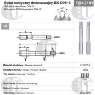 GWINTOWNIK M16x1,5 NGMM/2 DIN-2181 (6H) HSS