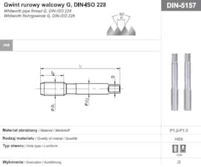 GWINTOWNIK G  1/4  NGRA/2 DIN-5157 HSS