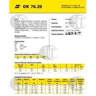 ELEKTRODA OK 76.28 2.50/0.6 /KARTON 5.4 KG/ VP