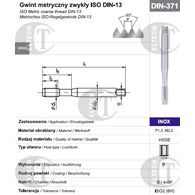 GWINTOWNIK M10 DIN-371B (6H) HSSE INOX