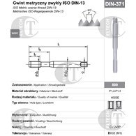 GWINTOWNIK M 3 DIN-371C (6H) HSSE 800