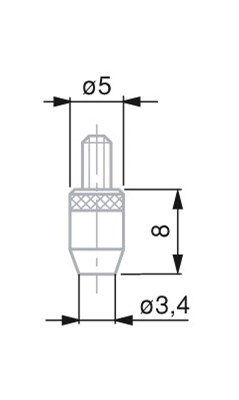 KONCOWKA POMIAROWA  FI 8