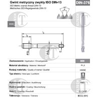 GWINTOWNIK M 6 DIN-376C R40 (6H) HSSE 800