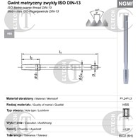 GWINTOWNIK M30 NGMF (6H) HSS