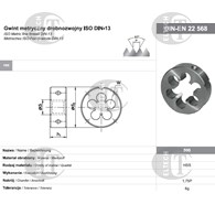 NARZYNKA M30x2 DIN-22568 (6g) HSS 800