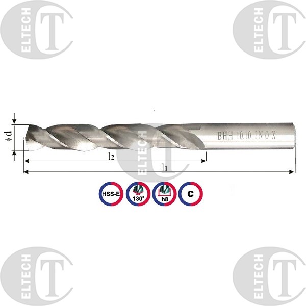 WIERTLO NWKA FI 10,50  87/133MM HSSE SZL. INOX PROFI