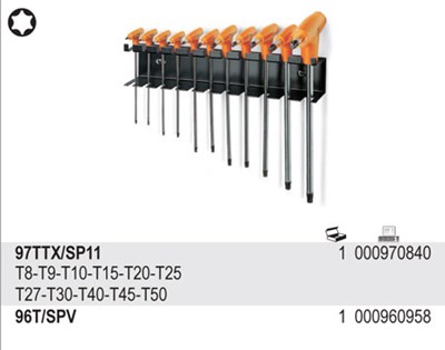 KLUCZE TORX T8-T50 11SZT KPL.     BETA