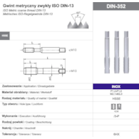 GWINTOWNIK M12 NGMM/3-P DIN-352 (6H) HSSE INOX
