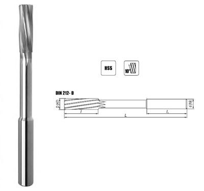 ROZWIERTAK MASZYNOWY FI  5,00 (H7)  23/86MM DIN 212-D SKRETNY HA5 HSS