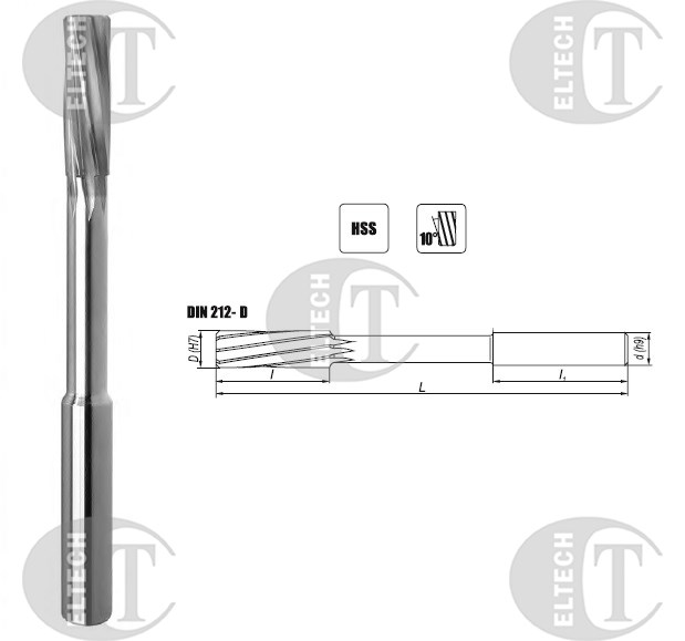 ROZWIERTAK MASZYNOWY FI  6,00 (H7)  26/93MM DIN 212-D SKRETNY HA5,6 HSS