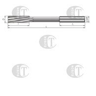 ROZWIERTAK MASZYNOWY FI 16,00 (H7)  52/170MM DIN 212-D SKRETNY HA12,5 HSS